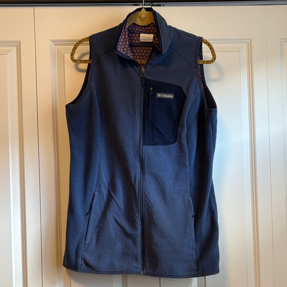 Columbia Dark Blue Sleeveless Fleece Vest